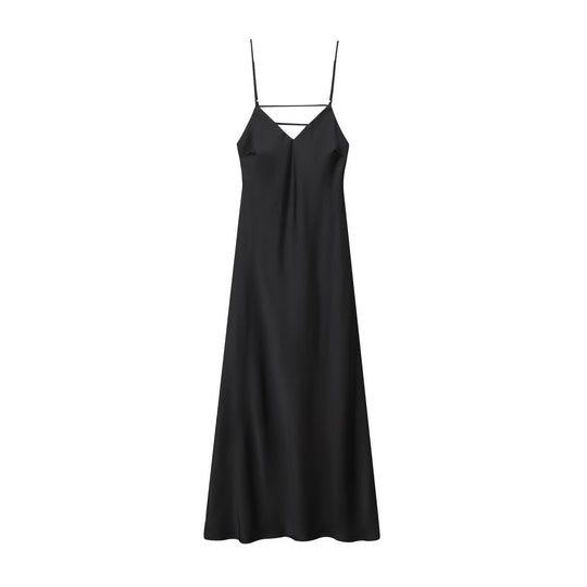 Damen Sommerliches Spaghettiträgerkleid mit schmeichelndem Schnitt und fließendem Stoff EB