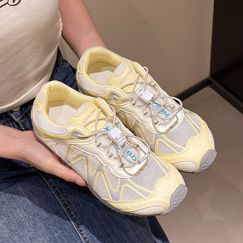 Damen Bequeme Sport-Sneaker mit atmungsaktiver Mesh-Oberfläche und innovativer Dämpfung EB
