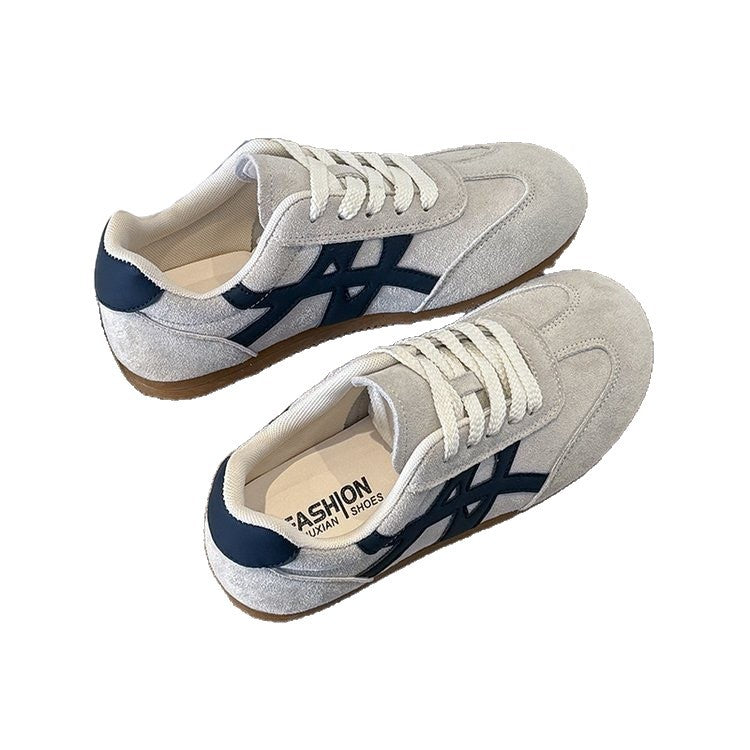 Damen Sportliche Velours Sneaker mit elegantem Design EB