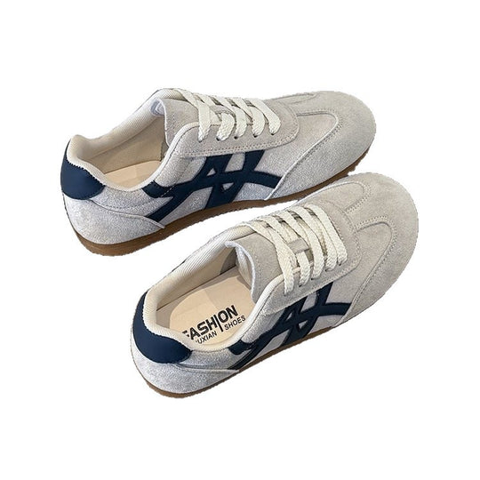 Damen Sportliche Velours Sneaker mit elegantem Design EB