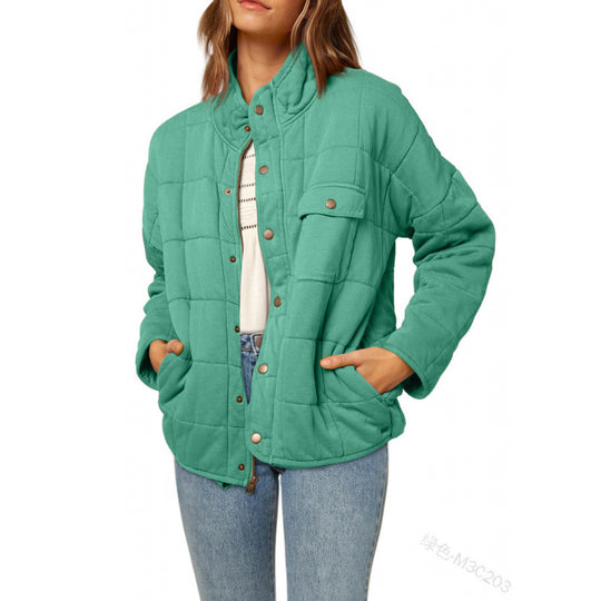Damen Steppjacke mit dekorativem Knopf EB