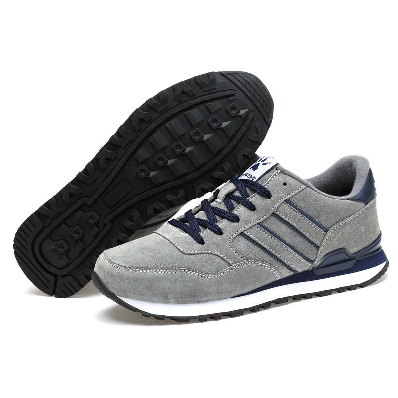 Herren retro Sneaker mit Wildlederoptik, gepolsterter Fersenpartie und rutschfester Laufsohle EB