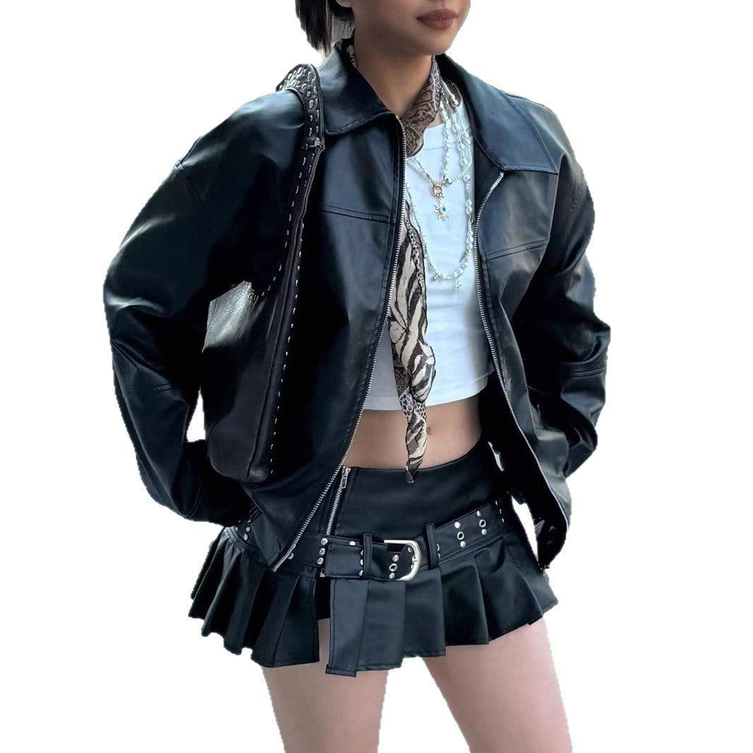 Damen Modische jacke im trendigen Oversized-Stil EB