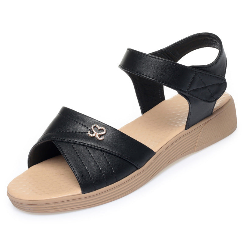 Damen Komfortable Sandalen mit verstellbaren Riemen und ergonomischer Sohle EB