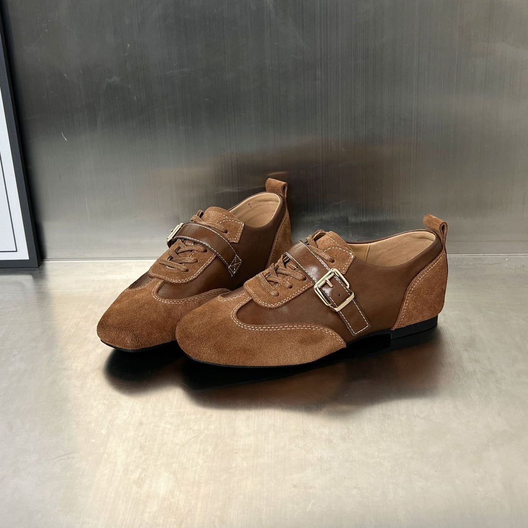 Damen elegante Loafers mit modischem Schnallenverschluss EB