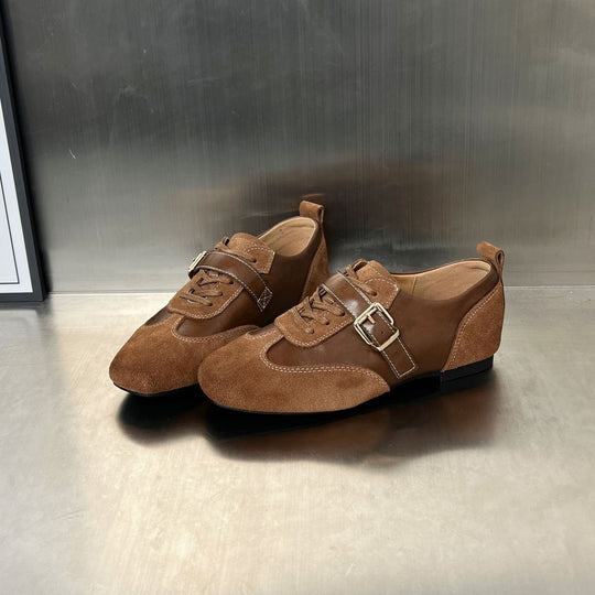 Damen elegante Loafers mit modischem Schnallenverschluss EB