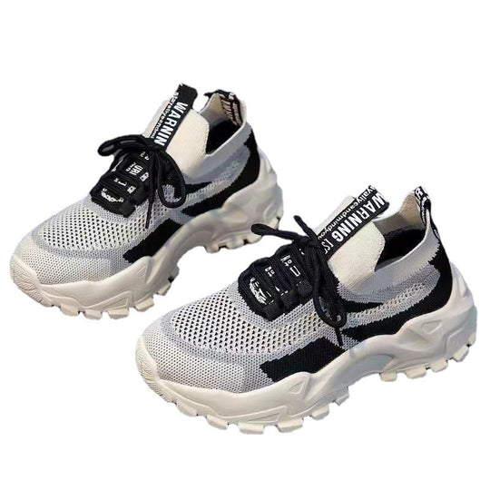 Damen Atmungsaktive Lauf- und Freizeitschuhe mit dickem Profil EB
