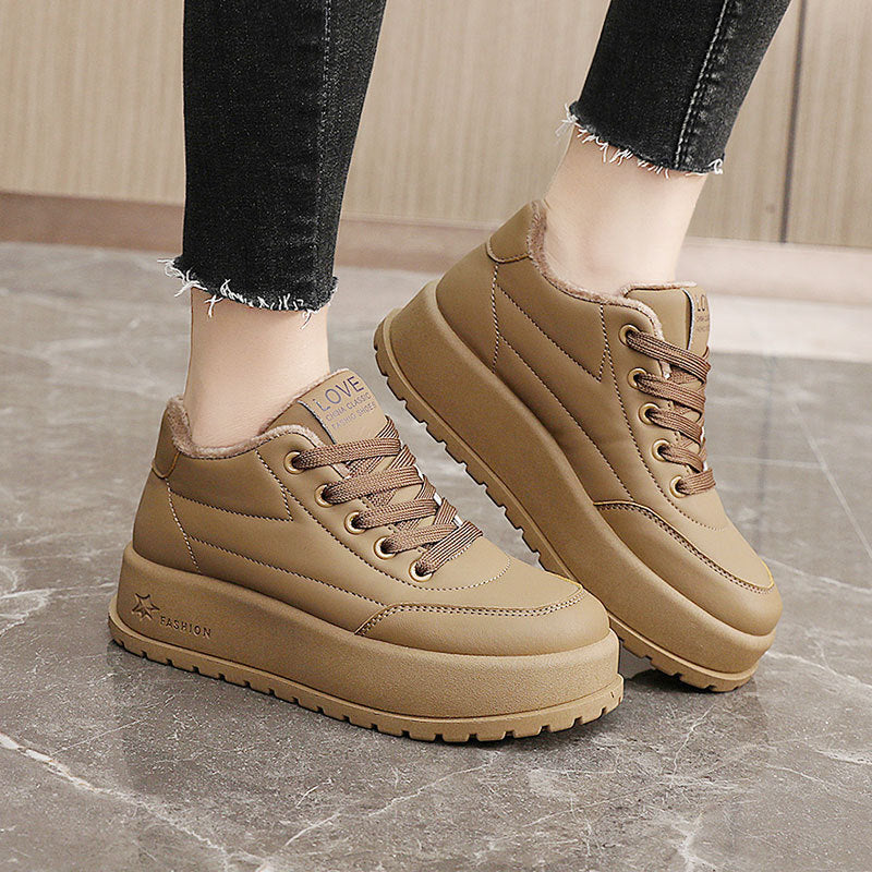 Damen Winterliche High-Top Sneakers mit Fleece-Innenfutter EB