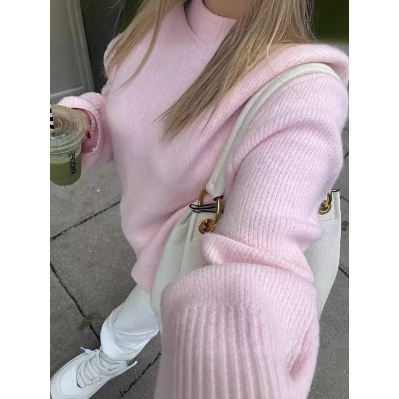 Damen gemütlicher oversized Strickpullover EB