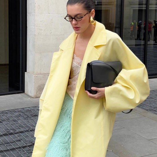 Damen Komfortabler Oversized Trenchcoat EB