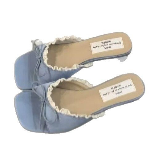 Damen elegante Sling-Sandalen mit modischem Rüschendetail EB
