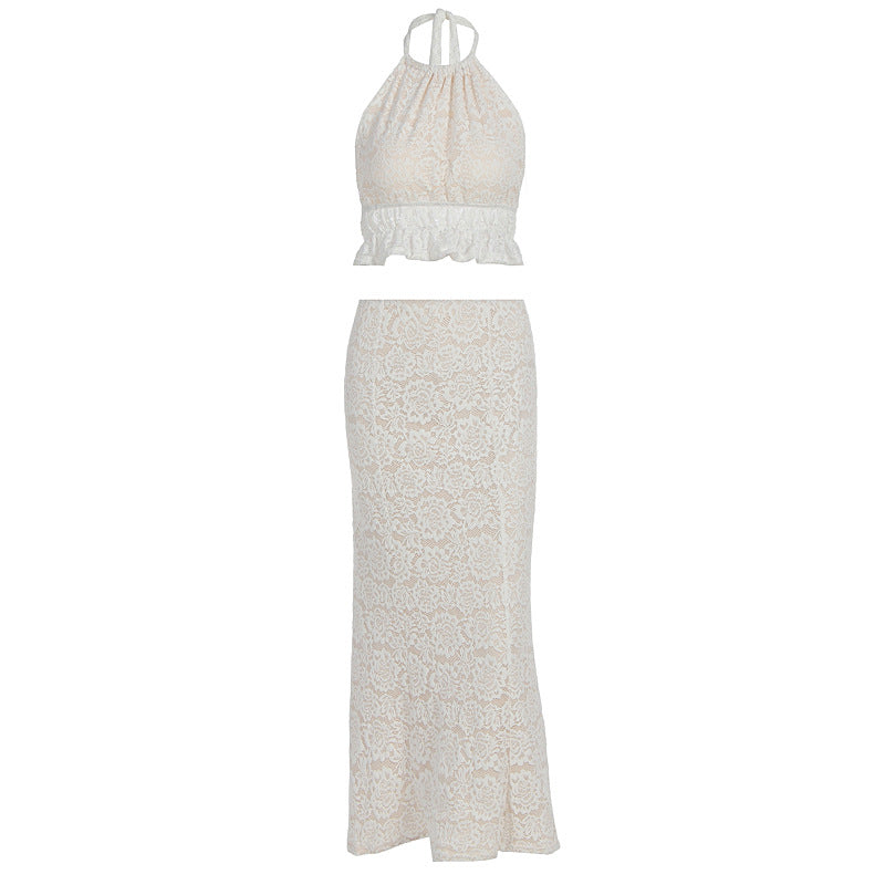 Damen Elegantes Spitzenkleid EB