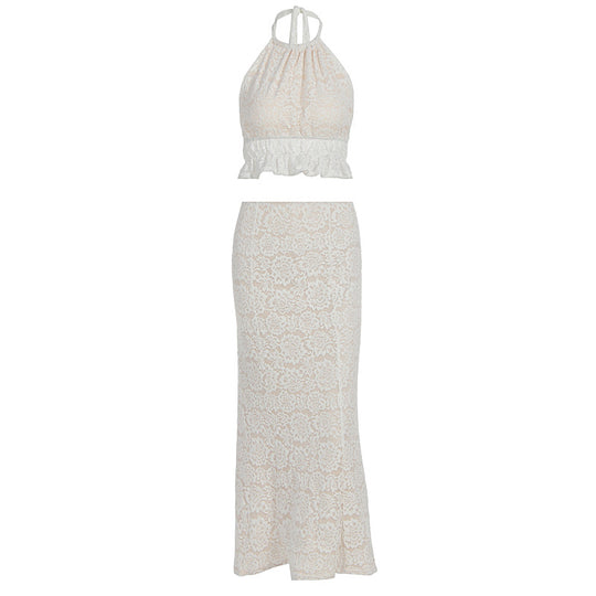 Damen Elegantes Spitzenkleid EB