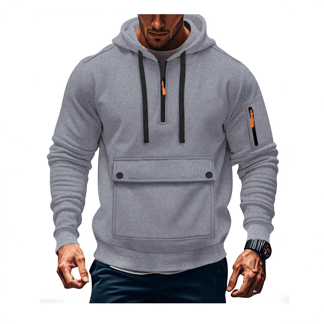 Herren lässige Kapuzenpullover mit praktischen Taschen EB