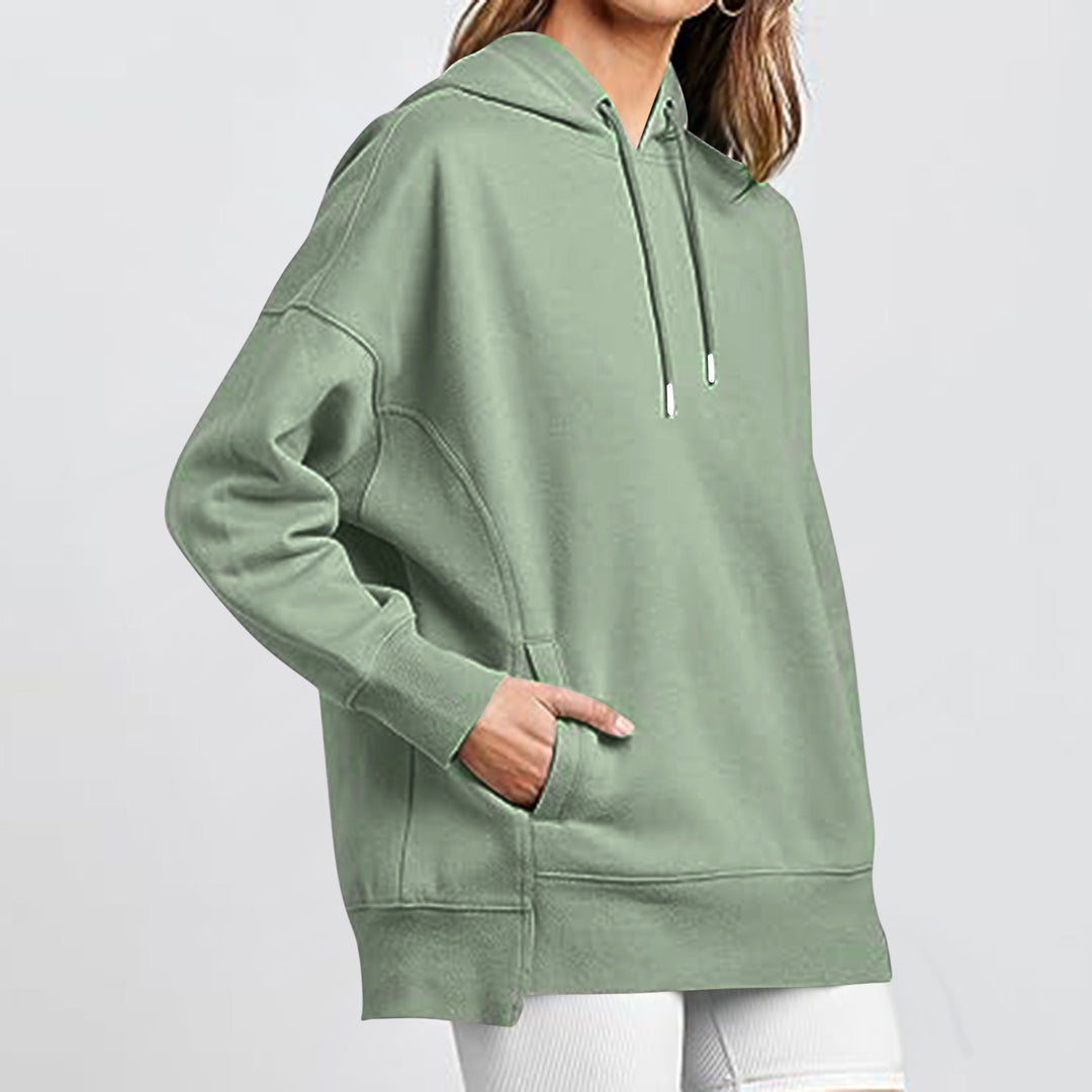 Damen Oversized Kapuzenpullover mit Taschen und Kängurustil EB