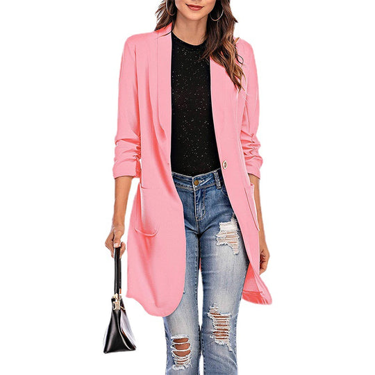 Damen Stretchiger Blazer mit modernem Schnitt und Taschen EB