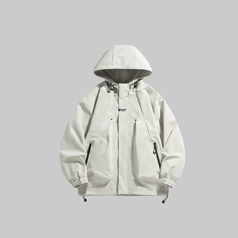 Herren multifunktionale Winterjacke mit isolierendem Fleecefutter und verstellbarer Kapuze EB