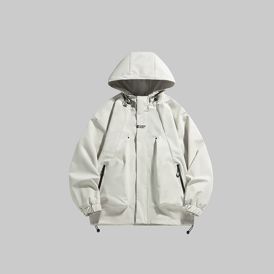 Herren multifunktionale Winterjacke mit isolierendem Fleecefutter und verstellbarer Kapuze EB