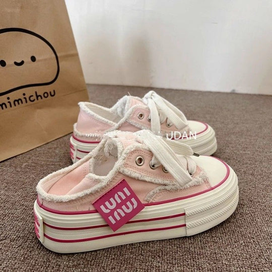 Damen Bequeme Plateausneaker mit trendigem Design und einzigartiger Textur EB