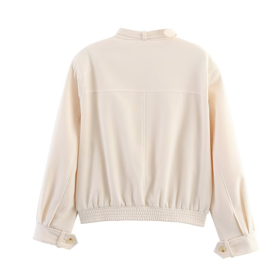Damen modische Übergangsjacke mit elegantem Stehkragen EB