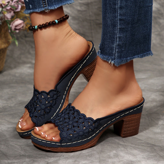Damen elegante und komfortable Clogs mit modischem Lochdesign EB