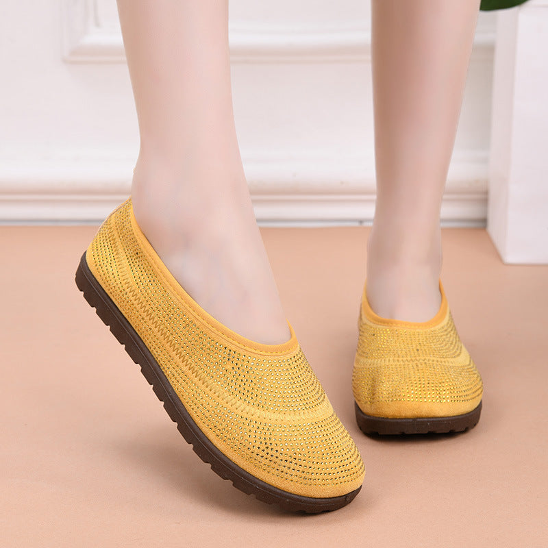Damen Slip-On Badeschuhe mit atmungsaktivem Obermaterial und rutschfester Sohle EB