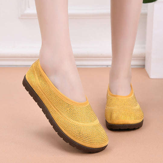 Damen Slip-On Badeschuhe mit atmungsaktivem Obermaterial und rutschfester Sohle EB