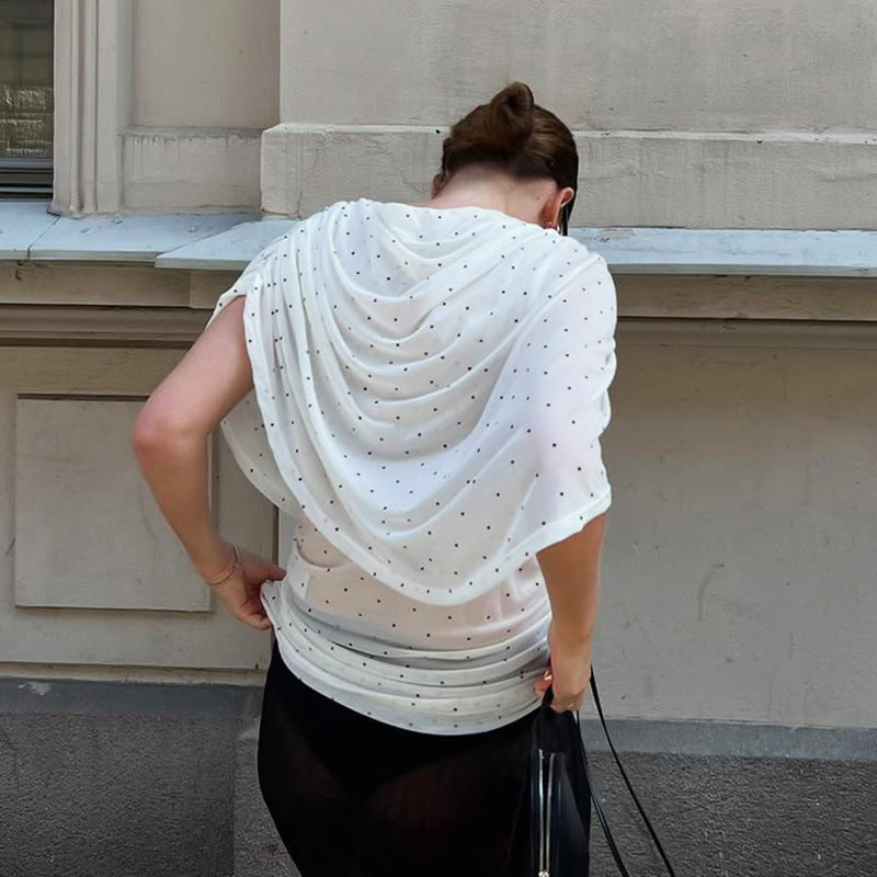 Damen Elegantes Drapiertes Oberteil mit edlen Akzenten EB
