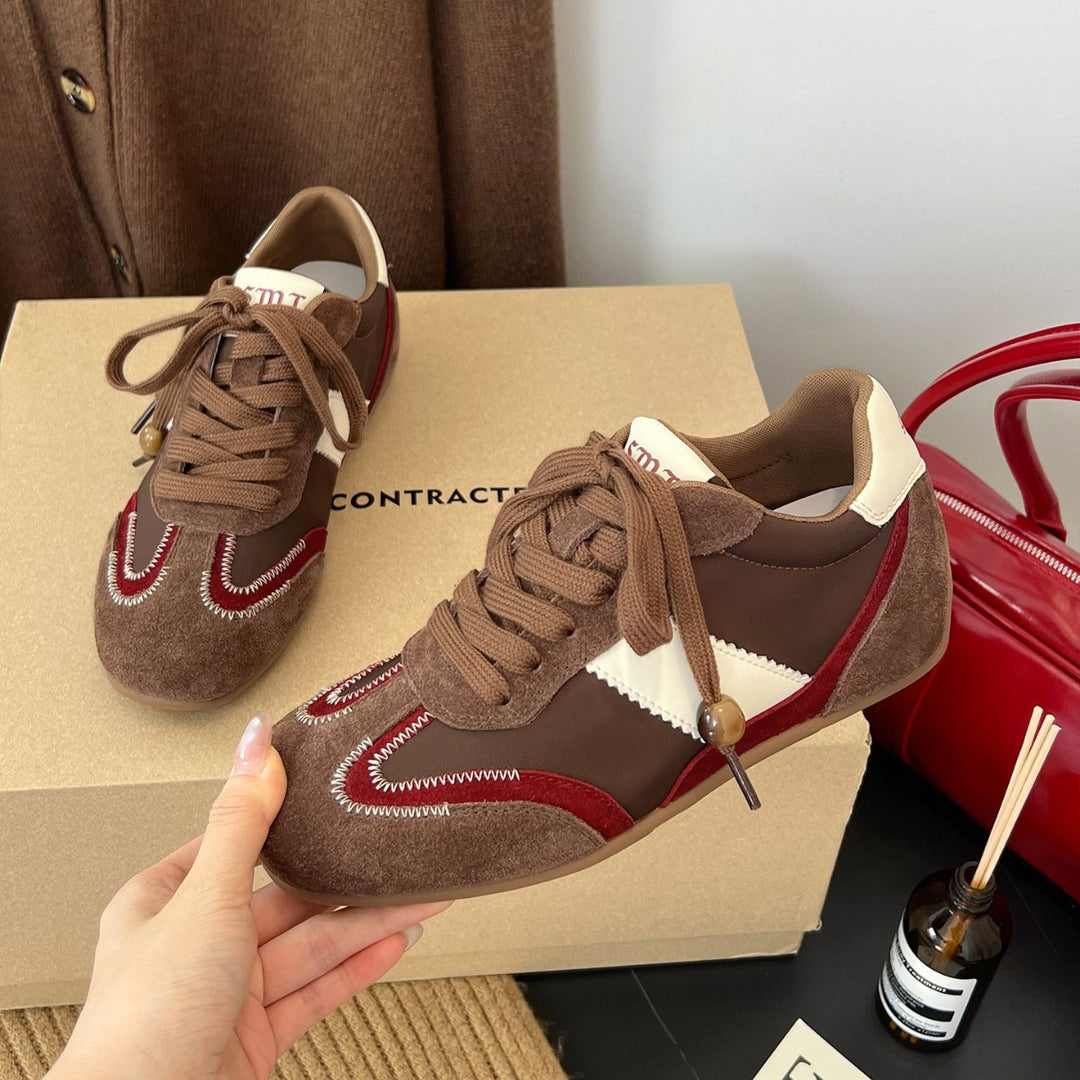 Damen modische Sneakers mit samtweichem Obermaterial und einzigartigem Design EB