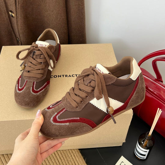 Damen modische Sneakers mit samtweichem Obermaterial und einzigartigem Design EB