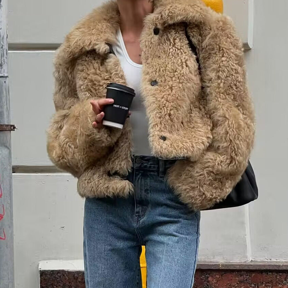 Damen Teddyfelljacke EB