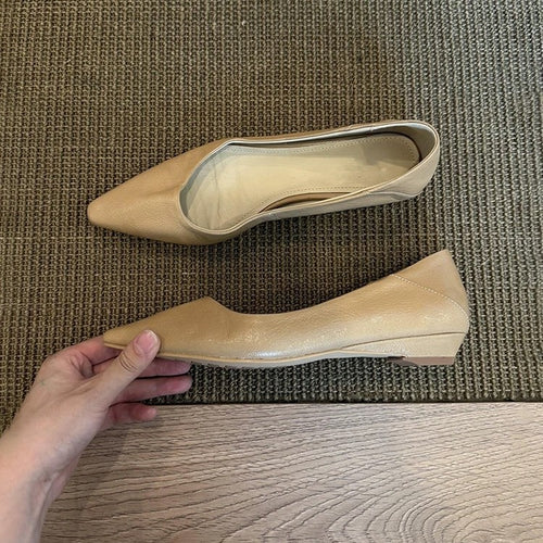 Damen elegante Ballerinas mit klassischem spitzen Design und bequemer Innensohle EB