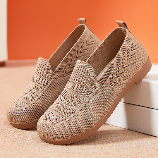 Damen Atmungsaktive Freizeit-Slipper aus flexiblem Strickmaterial EB