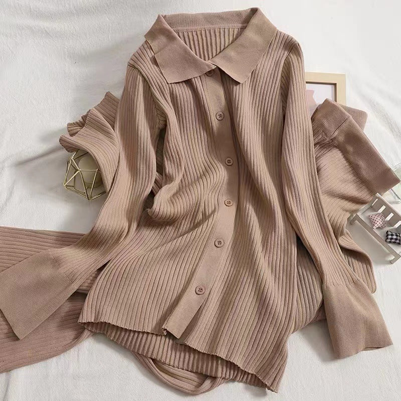 Damen Strickpullover mit klassischem Kragen EB