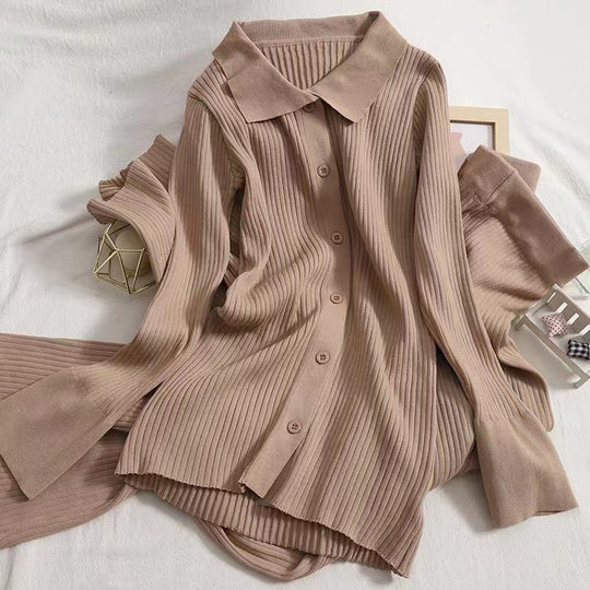 Damen Strickpullover mit klassischem Kragen EB