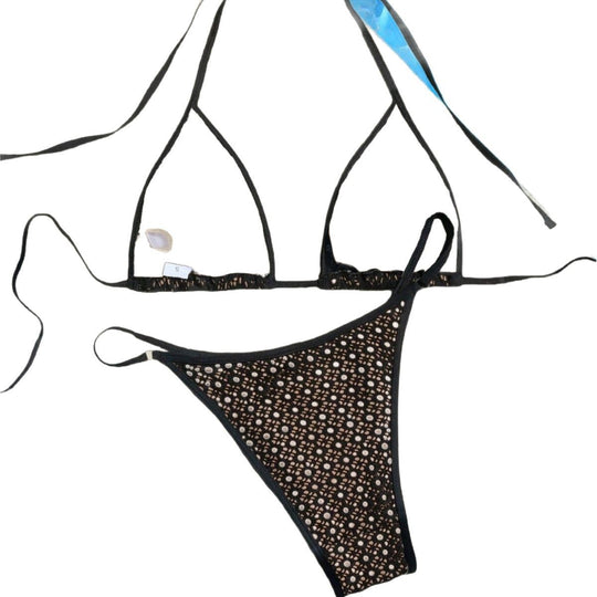 Damen Triangel-Bikini mit luftiger Spitzenoptik EB