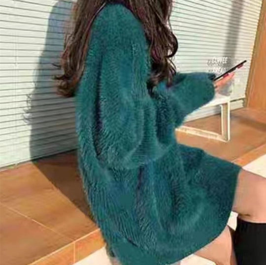 Damen weicher Strickpullover im lässigen Oversized-Stil EB