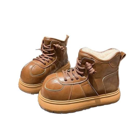 Damen modische Winterstiefel mit weichem Innenfutter und rutschfester Sohle EB