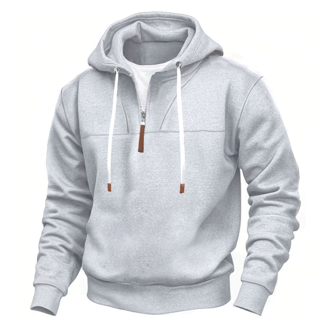 Herren Kapuzenpullover mit halbem Reißverschluss und hochwertigen Materialien EB