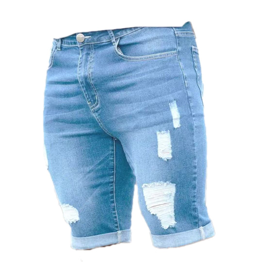 Herren Ripped Denim Shorts EB