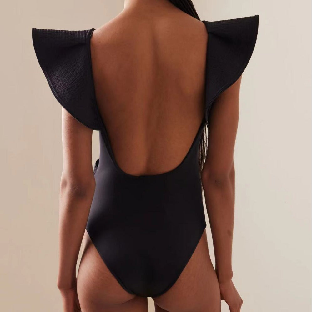 Damen Schwimmanzug mit Rüschendetails EB