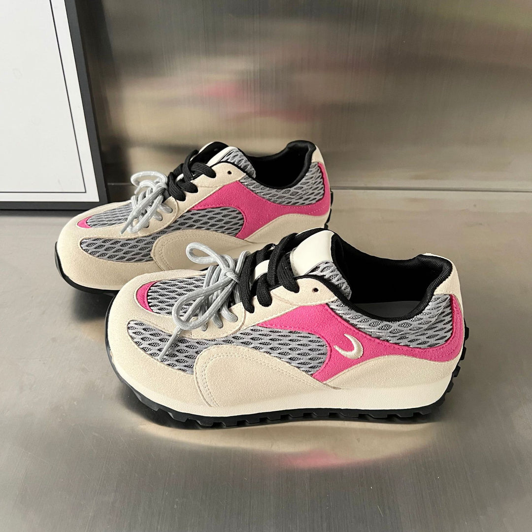 Damen Sportliche Schnürschuhe mit atmungsaktivem Mesh-Obermaterial und rutschfester Sohle EB