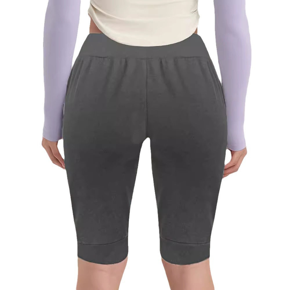 Damen Sportliche Capri-Hosen mit elastischem Bund und praktischen Seitentaschen EB