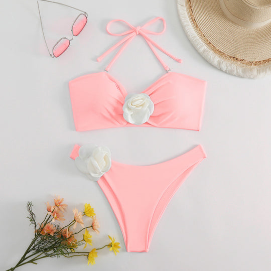 Damen Bikini-Set mit dekorativem Blumenmotiv EB