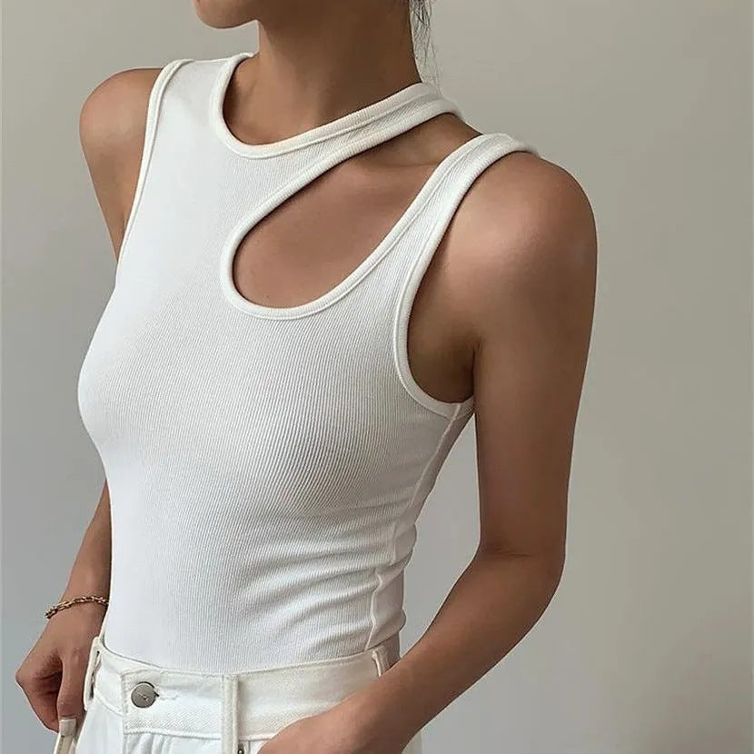 Damen Tanktop mit einzigartigem Cut-Out Design und sportlichem Schnitt EB