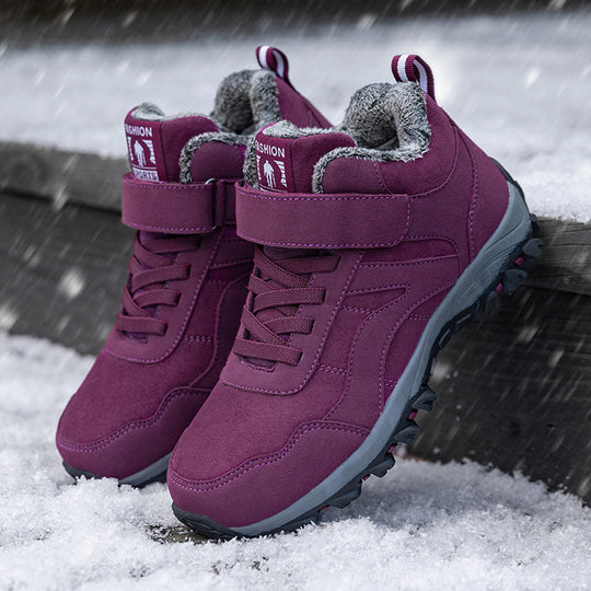Damen isolierte Wanderschuhe mit rutschfester Sohle und praktischer Klettverschlusslösung EB