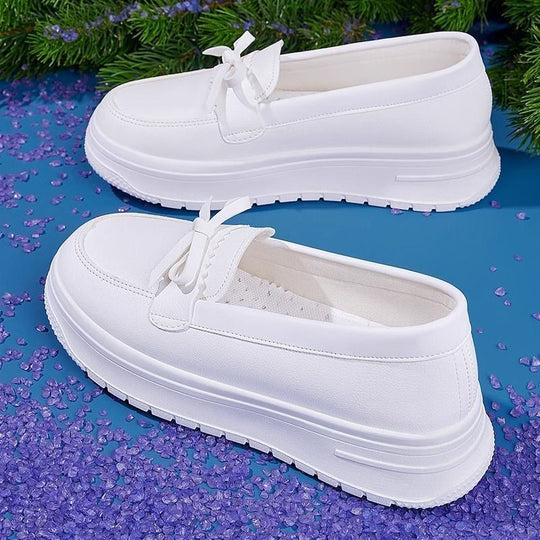 Damen komfortable Slip-On-Sneaker mit eleganter Schleifenapplikation EB