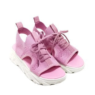 Damen sportive Sandalen mit hochgezogenem Plateau EB
