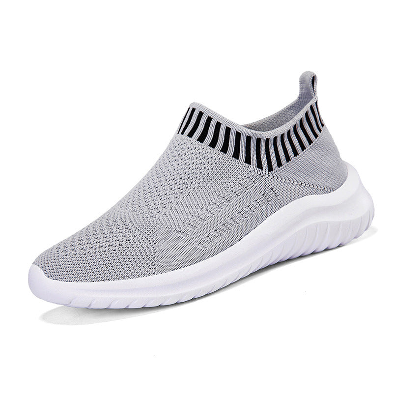 Damen Sportliche Slip-On Sneakers mit atmungsaktivem Strickoberteil EB 1774575816