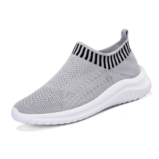 Damen Sportliche Slip-On Sneakers mit atmungsaktivem Strickoberteil EB 1774575816